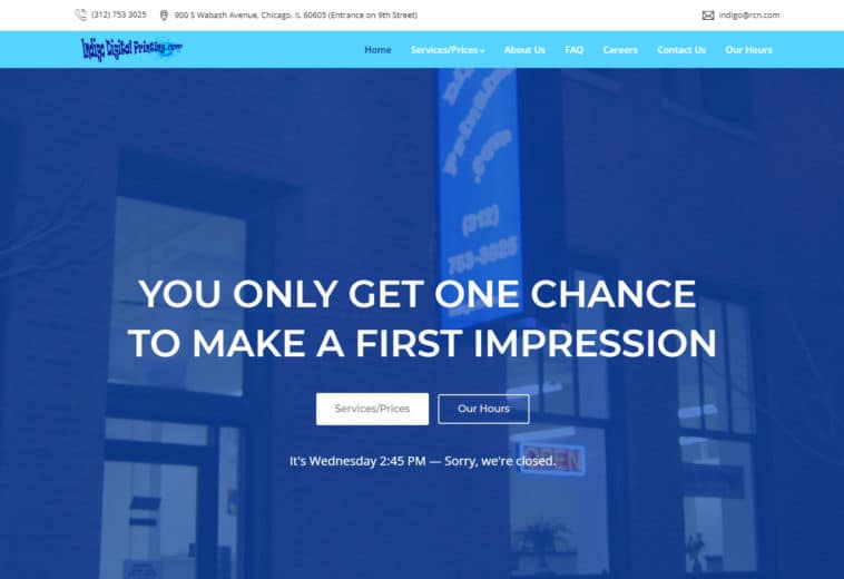 Indigo Digital Printing – Website